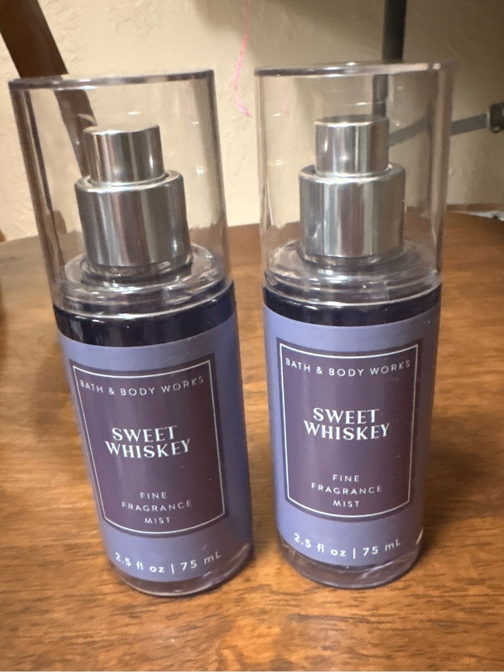 2pc set Bath & Body Works Sweet Whiskey Fine Fragrance Mist - Purple - Picture 2 of 4